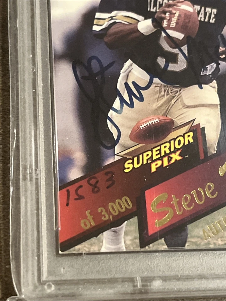 🟥🔥Steve McNair🔥🟦 1995 Superior Pix Draft RC Rookie Card Signed PSA/DNA AUTO - Image 4 of 4