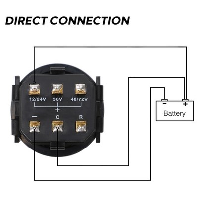 Digital Lcd Hour Meter With Led Battery Indicator Gauge 12V 24V 36V 48V 72 HKDV