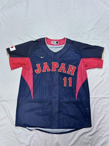 Yu Darvish WBC Samurai Giappone, replica uniforme ricamata, taglia O Mizuno - Foto 15 di 24