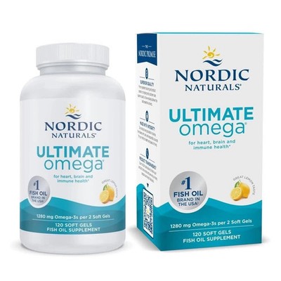 Nordic Naturals Ultimate Omega Fish Oil - 1280 mg Omega-3 - 120 Soft Gels