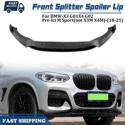 Black Front Lip Splitter Spoiler For BMW X3 G01 X4 G02 M40i M-Sport 2018-2021