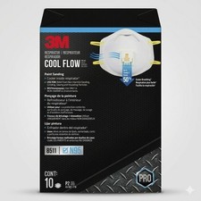 3M N95 Mask Box of 10 8511 Respirators w/ Cool Flow  10/25