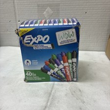 Dry Erase Markers, Low Odor Ink, Assorted Fashion Colors, Chisel Tip, 40 Count -