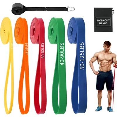 Resistance Bands Set Fitnessbänder Widerstandsbänder mit Türanker und Trageta...