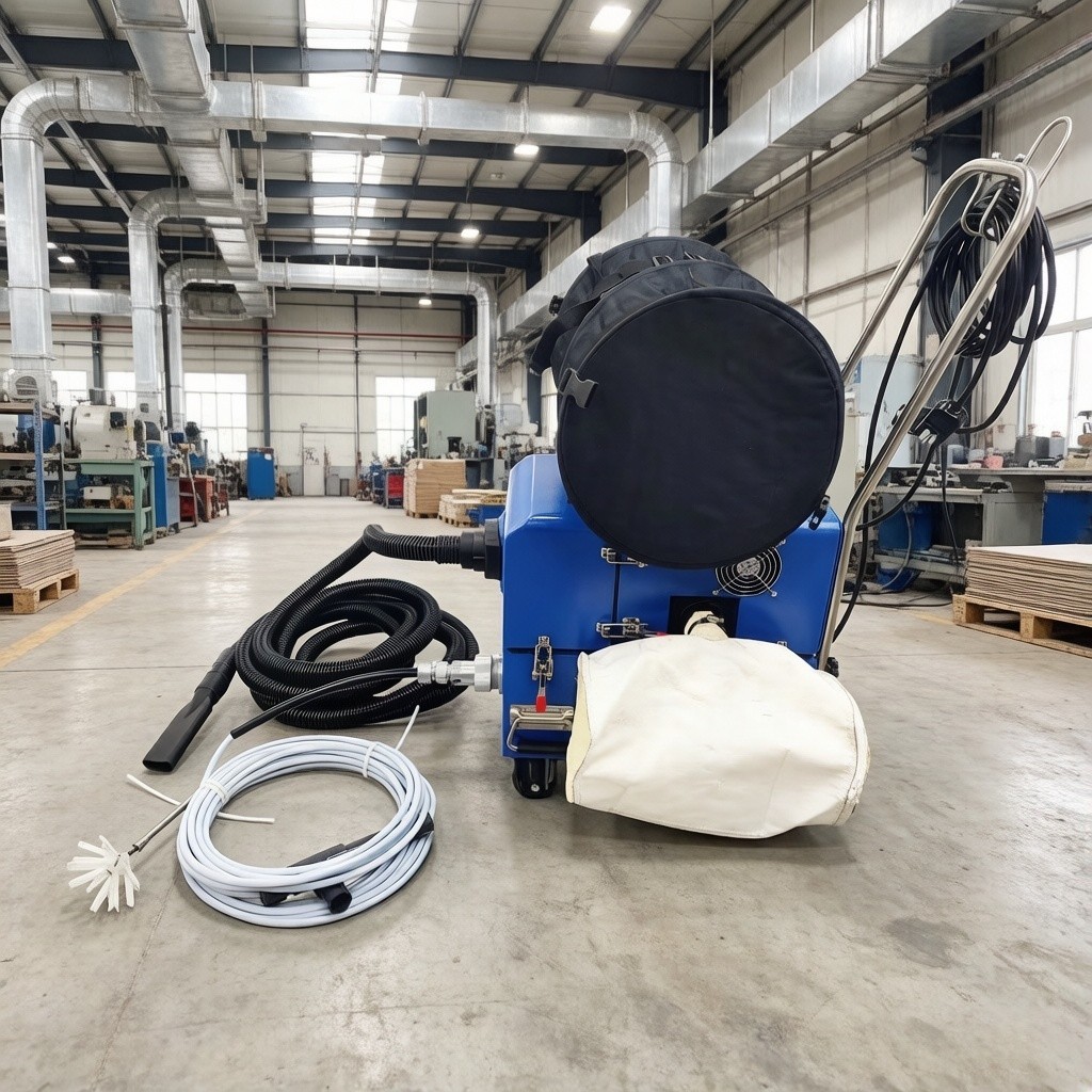 Fresh Air Duct Vacuum Suction and Cleaning Integrated Machine 50-200mm Pipe Dia.