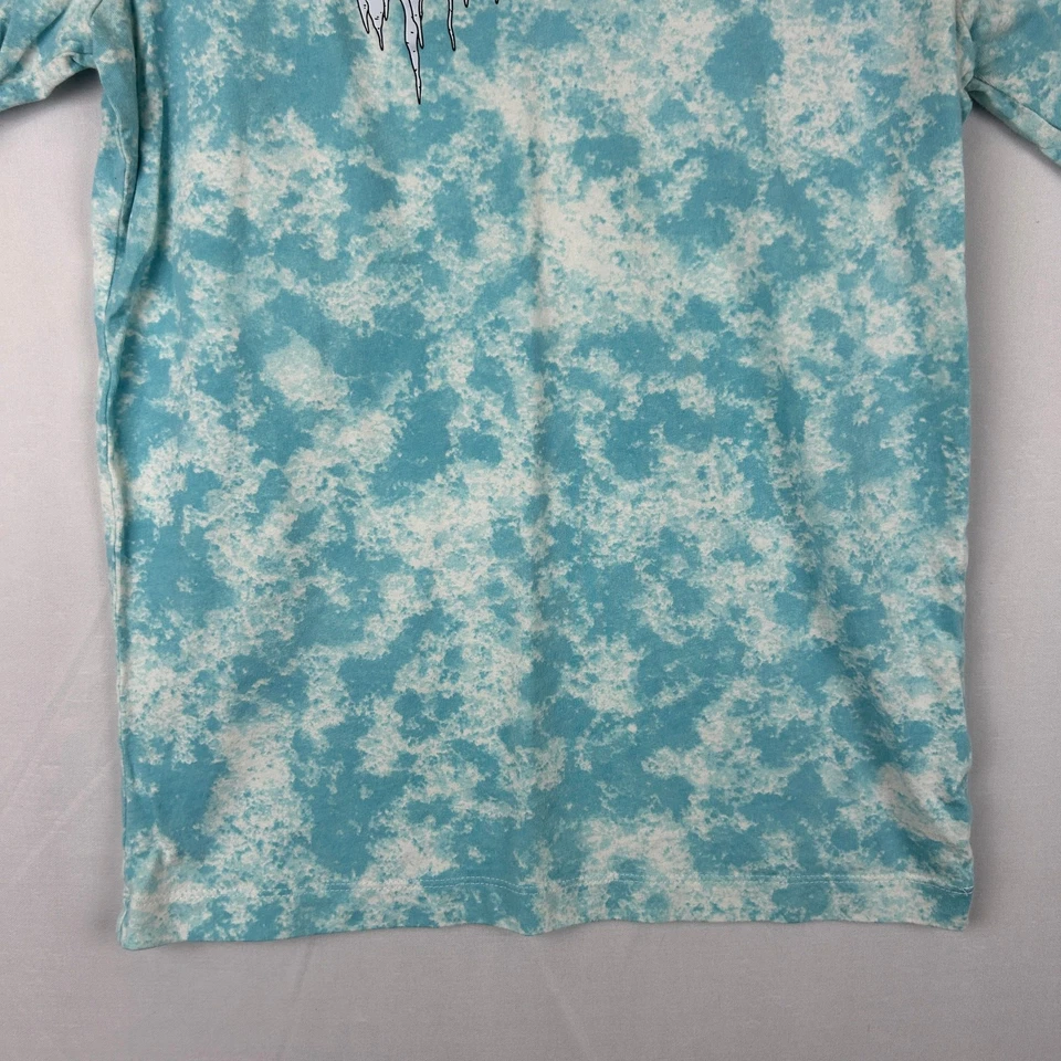 Nike Sportswear Ice Tie Dye Swoosh Blue Frozen Shirt Short Sleeve Size L - Image 3 of 4