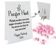 Baby Pacifier Hunt Shower Games, Gender Reveal 8 10 inches, 0.8 inches