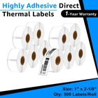 Multipurpose Labels Compatible For Dymo Labelwriter 30336 500/Roll 1” X 2 1/8”