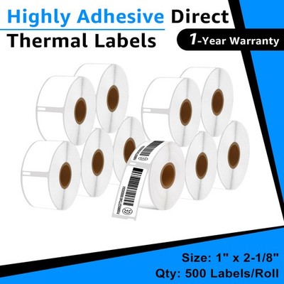 Multipurpose Labels Compatible For Dymo Labelwriter 30336 500/Roll 1  X 2 1/8 