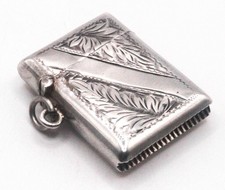 Antique Solid Sterling Silver Match, Vesta Case, Birmingham 1903, 12.62 Grams