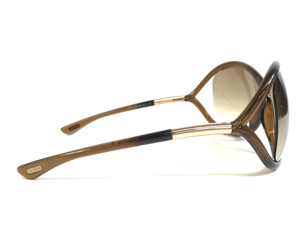 Gafas de sol Tom Ford Whitney TF9 692 marcos marrones brillantes con lentes marrones degradados Foto 4 de 4