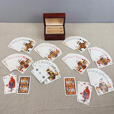 Trefl Polish Kings Playing Cards Set with Hand Carved Wooden Storage Box Poland