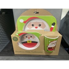 Baby Natural Bamboo Fiber Tableware Bowl Baby Feeding Plate Children Bowl Santa