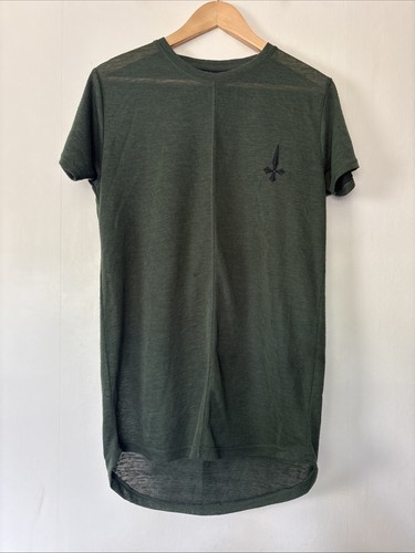 Mens Judus Sinned Green Knit T-shirt Size L P2P 20’