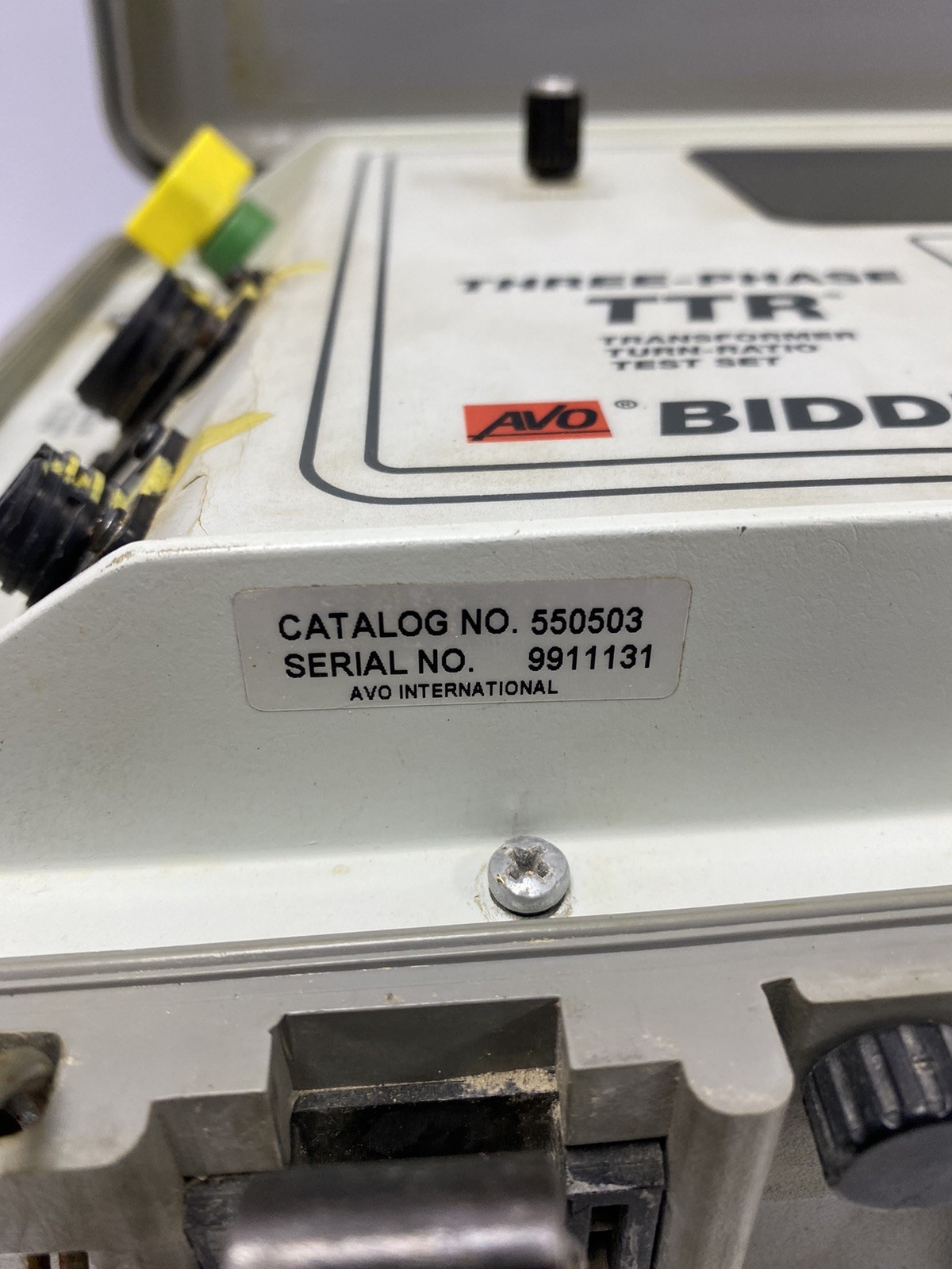 AVO BIDDLE Three Phase Transformer Turns Ratio TTR Tester Catolog 550503