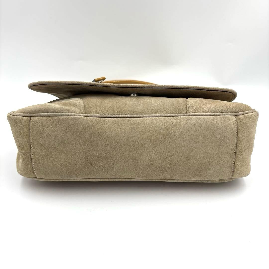 PRADA Shoulder Bag Purse Logo Suede Leather Authentic thumbnail 5