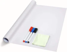 ZNCMRR 78.7"x17.7" Whiteboard Sticker for Wall White 79"W x 17.7"H, 78.7x17.7 