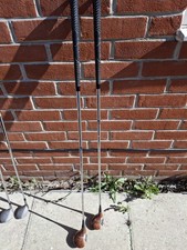 Vintage Aldridge HB&S England Wooden Golf Clubs No. 1  & No. 3 Wooden Drivers