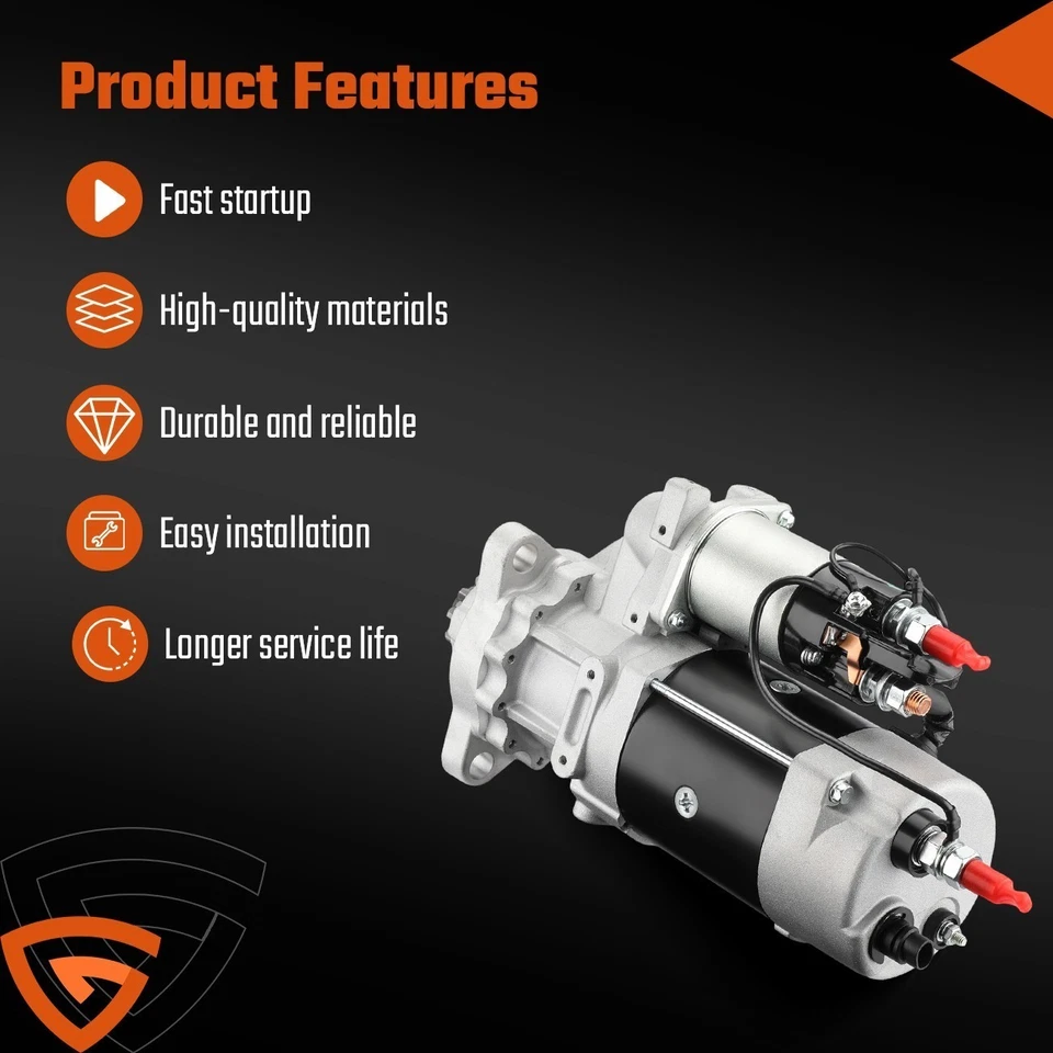 Novo Starter para 8200308 39MT Cummins Caterpillar 12V 11T 39MT Caminhões Pesados - Imagem 4 de 4