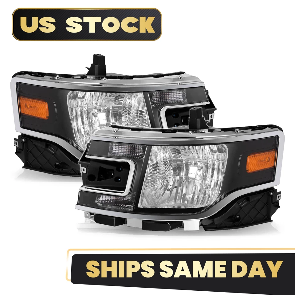 Halogen Headlight For 2013-2019 Ford Flex With Bulb Left+Right Pair DA8Z13008C Foto 2 de 4