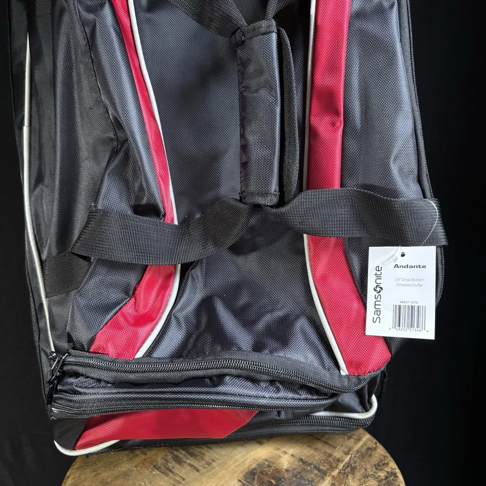 Samsonite Luggage 22 Inch Andante Wheeled Duffel Black and Red NWT - Image 4 of 4