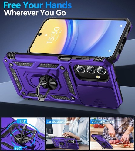 for Samsung Galaxy A15-5G Case: Dual Layer Protective Heavy Duty Purple - Picture 2 of 5