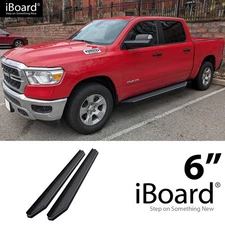APS Running Board Black 6" Fit Dodge Ram 1500 Crew Cab 19-26