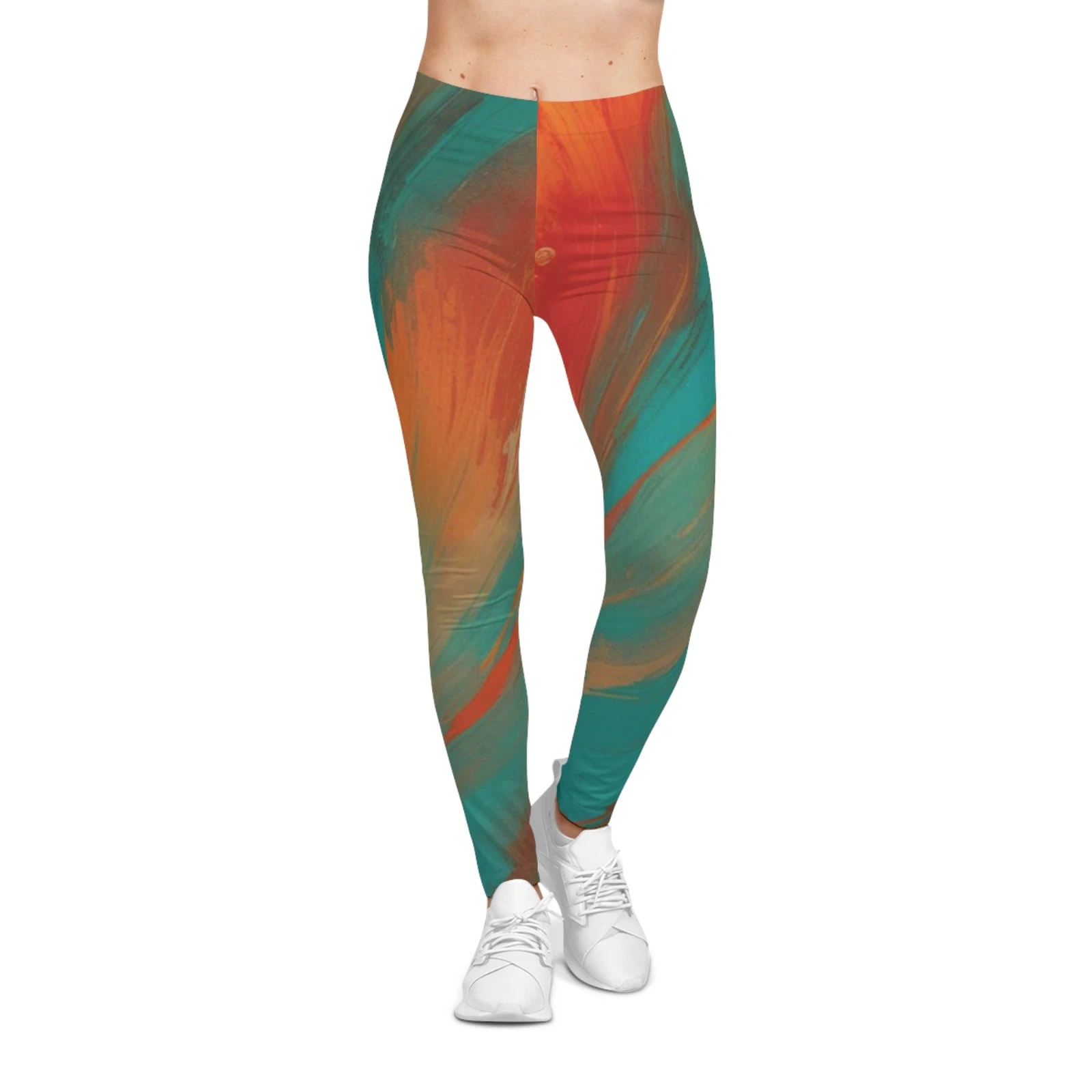 Miami Dolphins Style Casual Leggings or Workout Trousers