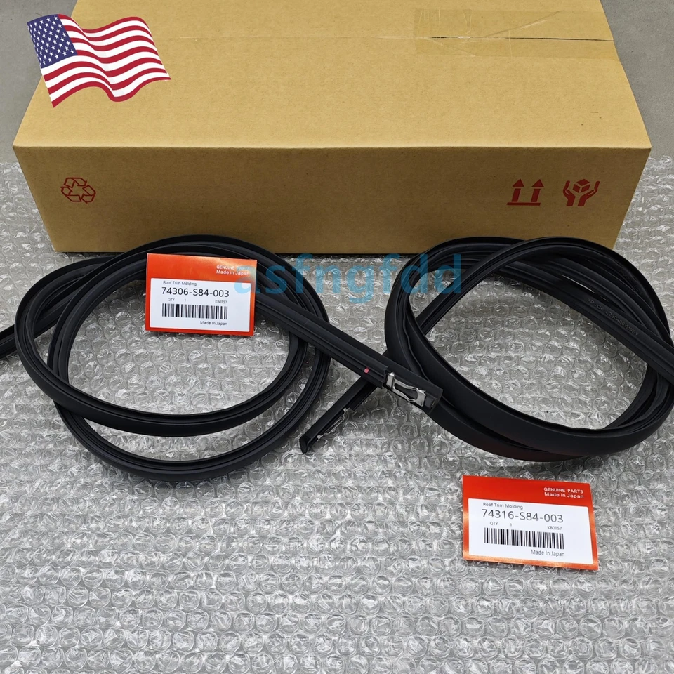 NEW 2× Black Roof Top Trim Molding For Honda Accord 74316S84003 USA Foto 3 de 4