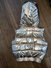 Janie & Jack Rose Gold Metallic Puffer Vest 12-18 Months — photo 4