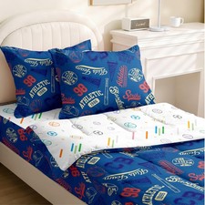 Comforter Set,Zipper Bedding Twin for Boys,Baseballs Printed Comforter Set wi...