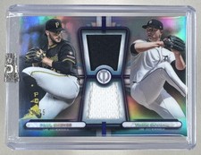 Tarik Skubal Paul Skenes 2026 Topps Tribute #DR-SS Purple Dual Patch /75