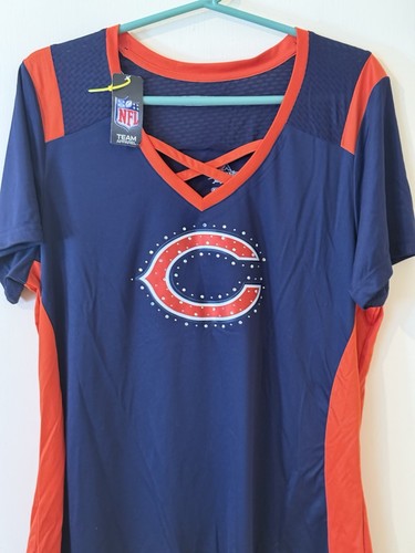 Chicago Bears NFL Fan Fashion JERSEY/Shirt by MAJESTIC Womens XXL (Brand New) - Picture 2 of 6