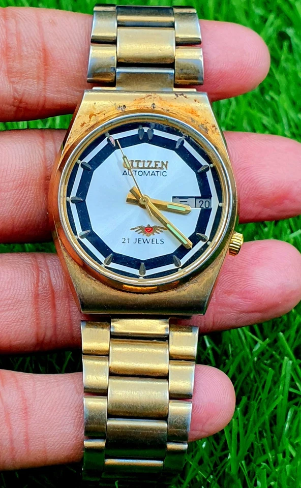 Vintage Of Citizen Relógio Masculino Automático 21 Joias Dia Data Feito no Japão 10601282 - Imagem 2 de 4