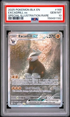 PSA 10 - Excadrill EX 168/086 Pokémon Tech Black Bolt - Pokemon