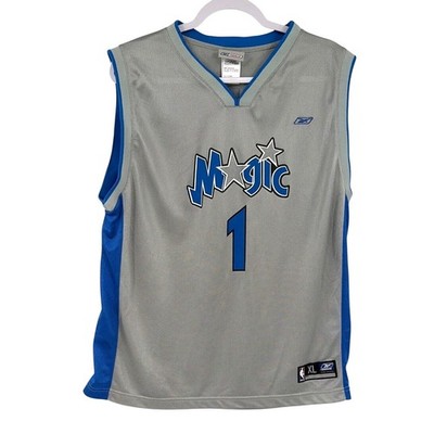 Orlando Magic Tracy McGrady Youth Jersey XL Reebok Y2K NBA Throwback Gray Bloke