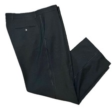 Men  s Tuxedo Pants Size 36Wx30L Noir Formal Wear Black Slacks