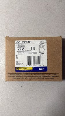 Square D QO120PCAFIC 20A Plug-On Neutral Breaker