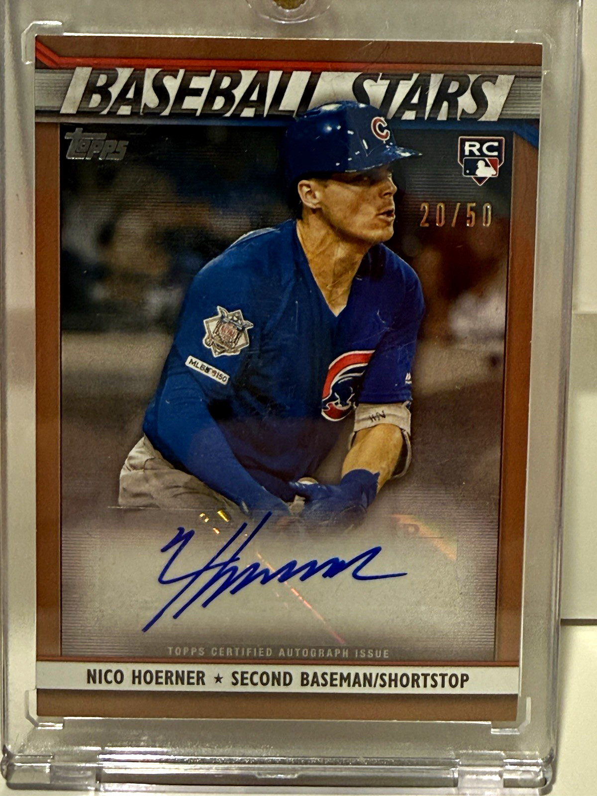 Topps 2020 Nico Hoerner Baseball Stars Autographs #BSA-NH RC Auto /50 Cubs