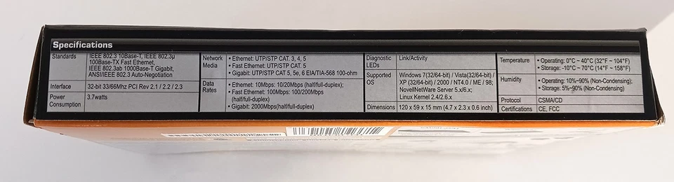 Trendnet Gigabit PCI Adapter ETG-PCIXR 3.1R - NEW - Image 2 of 4