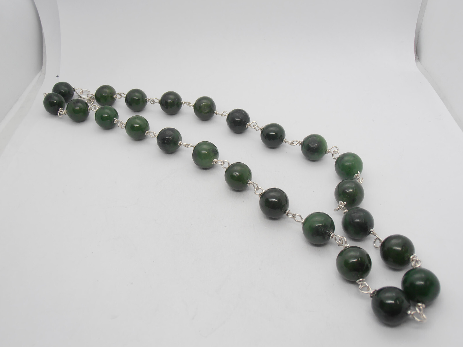 Collana Multifilo Perle Giada Verde Cristalli Piastra Agata - Foto 9