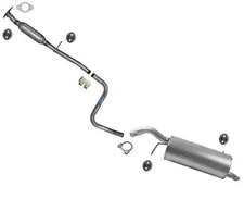 Rear Resonator & Muffler For 13-18 Ford Fiesta Sedan & Hatchback Single Outlet