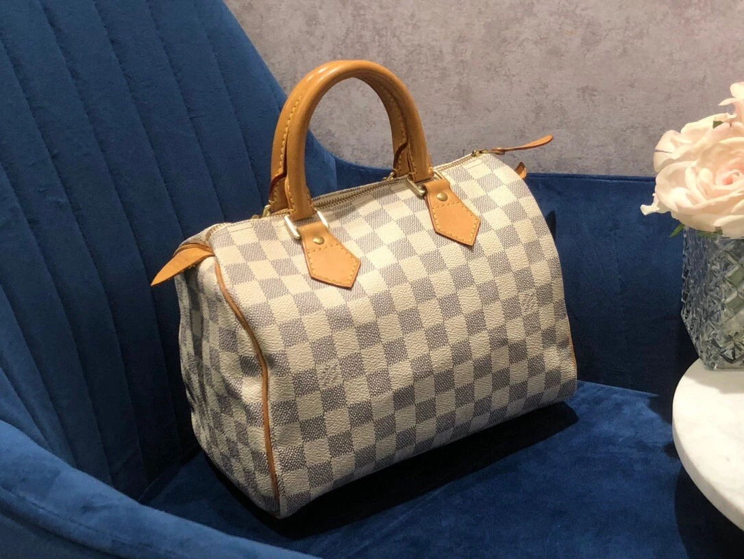 Speedy 25 Damier Azur Canvas Bag