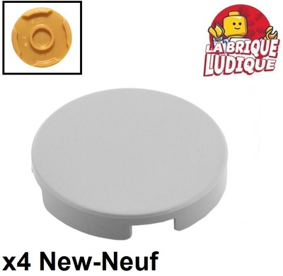 Lego 4X Round Tile Smooth 2X2 Gray/Light Bluish Gray 14769 New