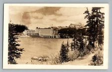 Chateau Lake Louise Alberta Banff Park Canada Real Photo Postcard RPPC 1930-50