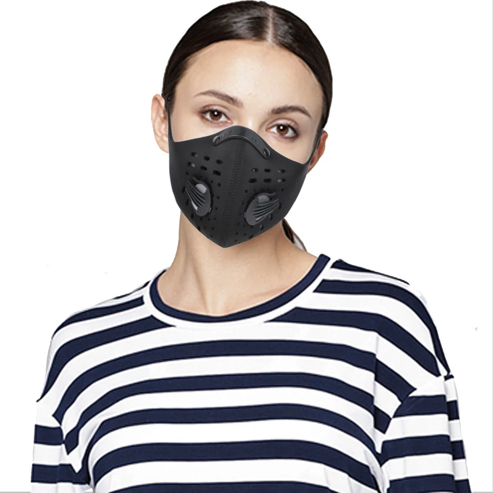 Reusable Washable Anti Pollution Sports Face Mask PM2.5 Air Vent with Filter - Image 4 of 4