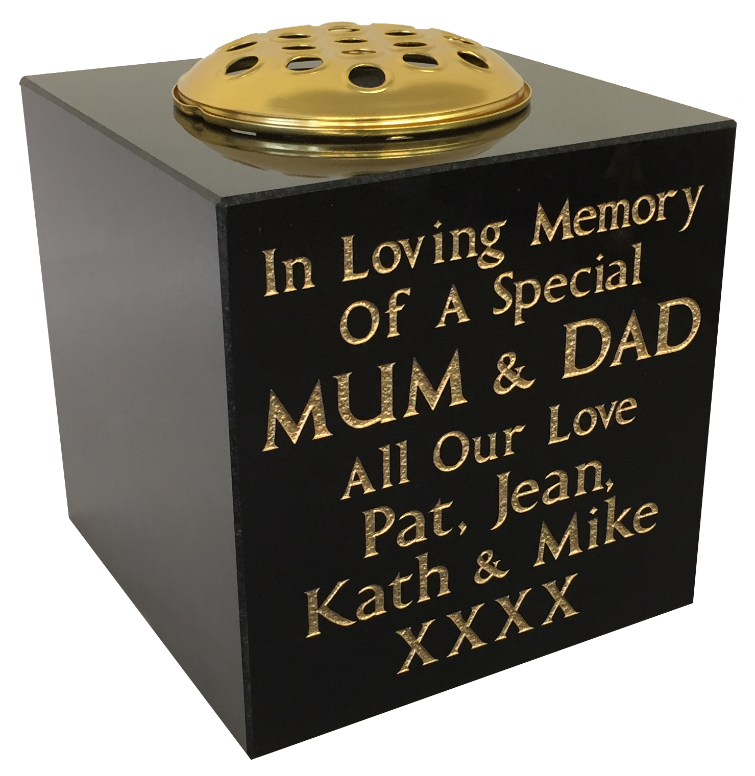 **4 Sizes** Personalised Granite Memorial Vase Grave stone Headstone