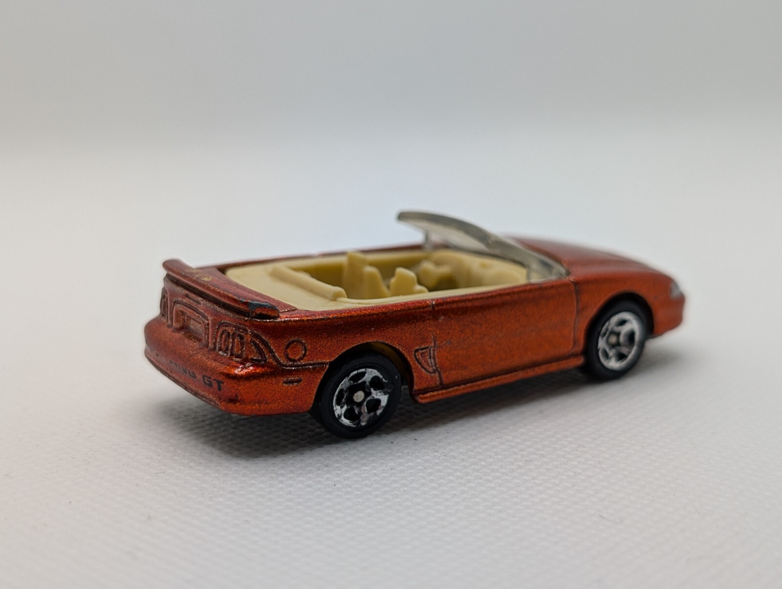 Hot Wheels Ford Mustang GT 1996 Convertible Orange, 1/64 China 1998