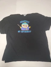 Vintage 2007 South Park Cartman Respect my Authority Comedy Central T-Shirt Sz L