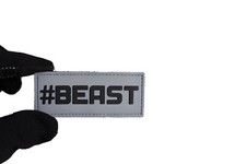 BEAST PVC MORALE PATCH (GRAY) MADE IN USA